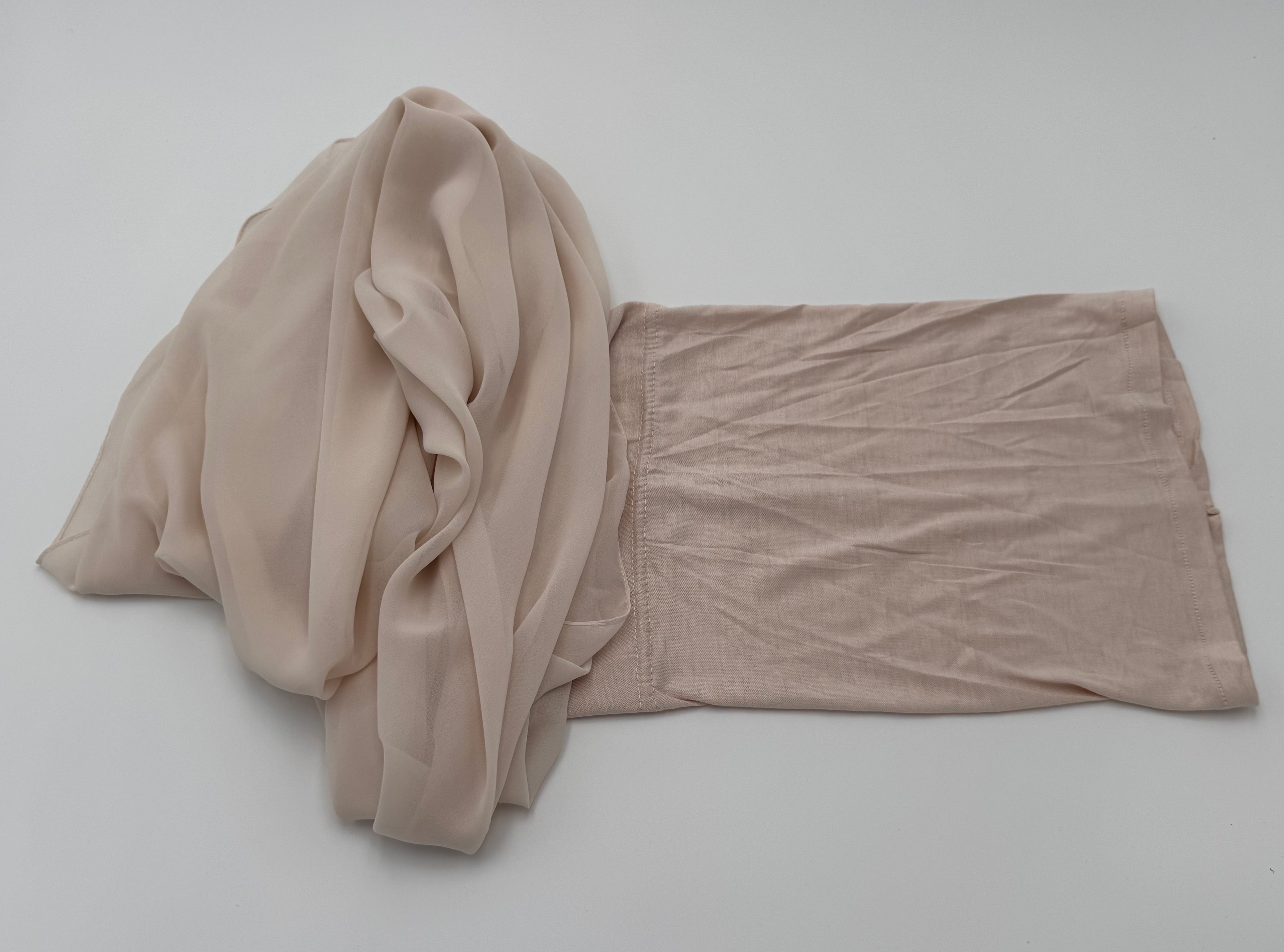 2 in 1 Premium Kuwaiti  chiffon fabric with warm