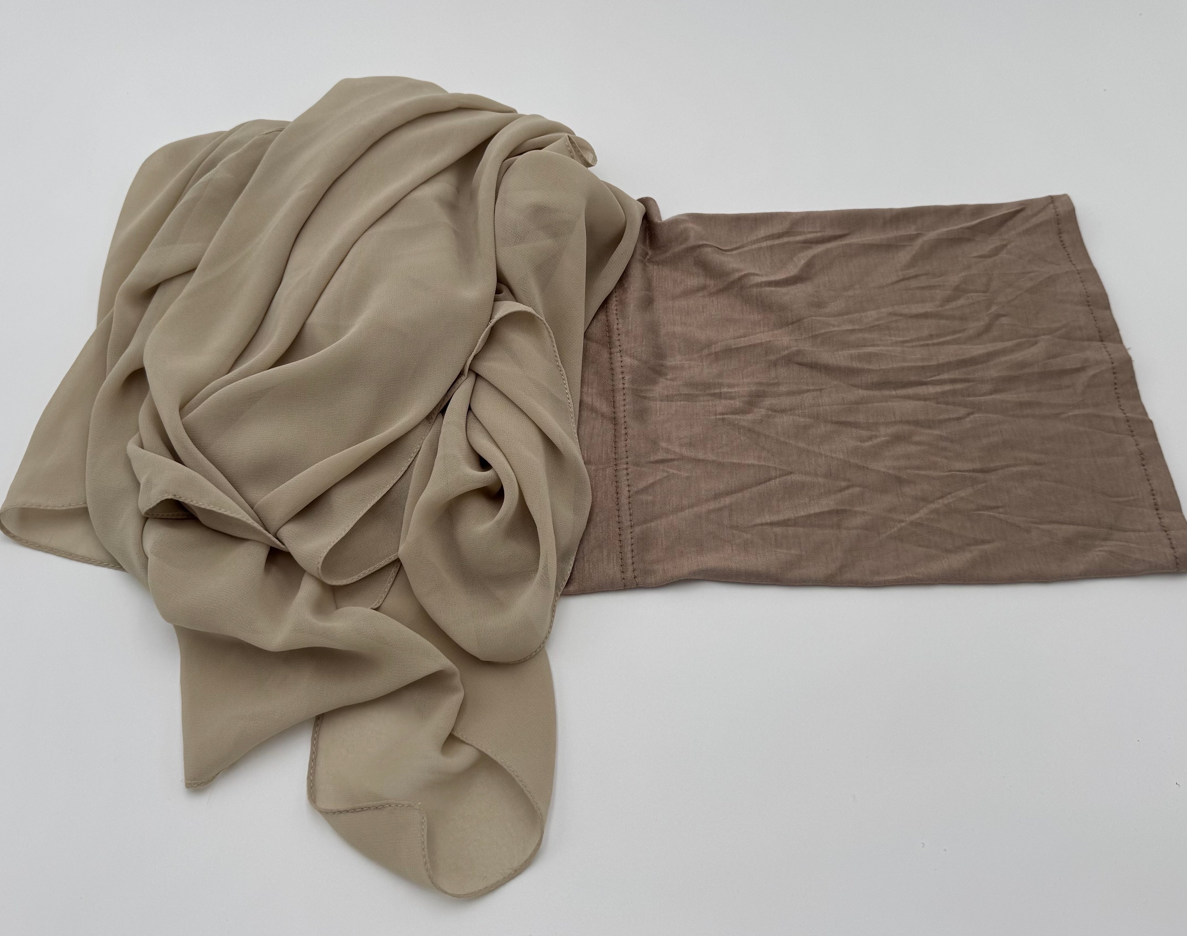 2 in 1 Premium Kuwaiti  chiffon fabric with warm