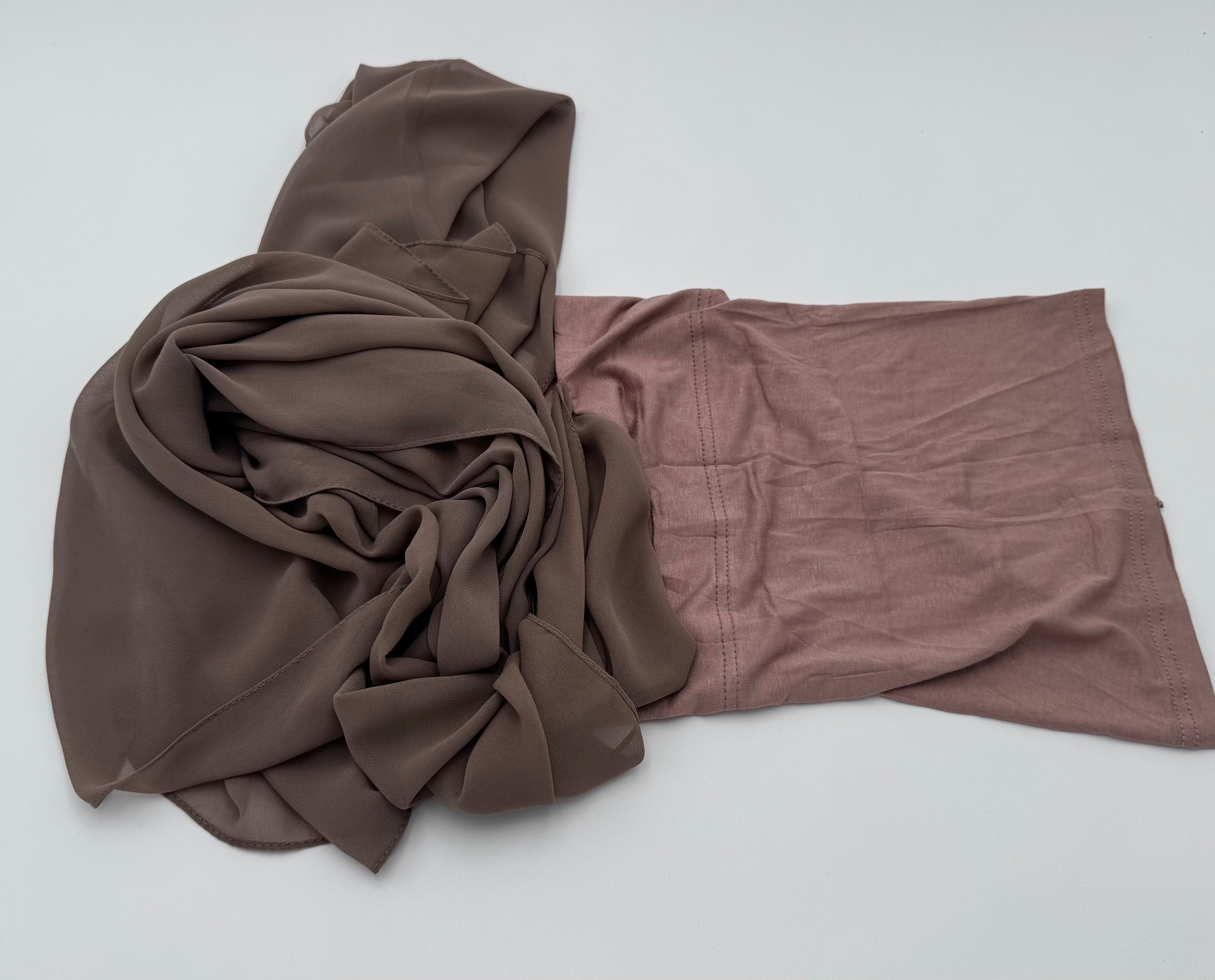 2 in 1 Premium Kuwaiti  chiffon fabric with warm