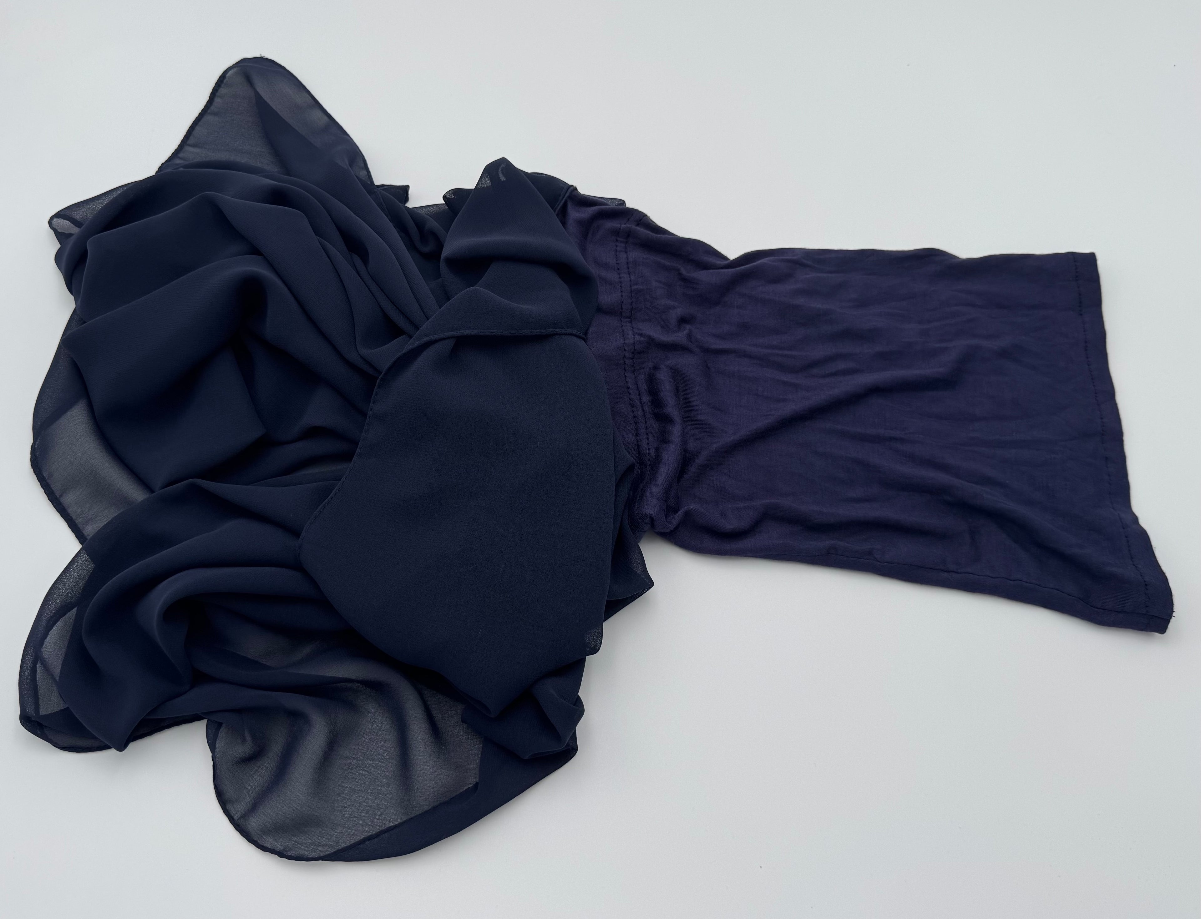 2 in 1 Premium Kuwaiti  chiffon fabric with warm