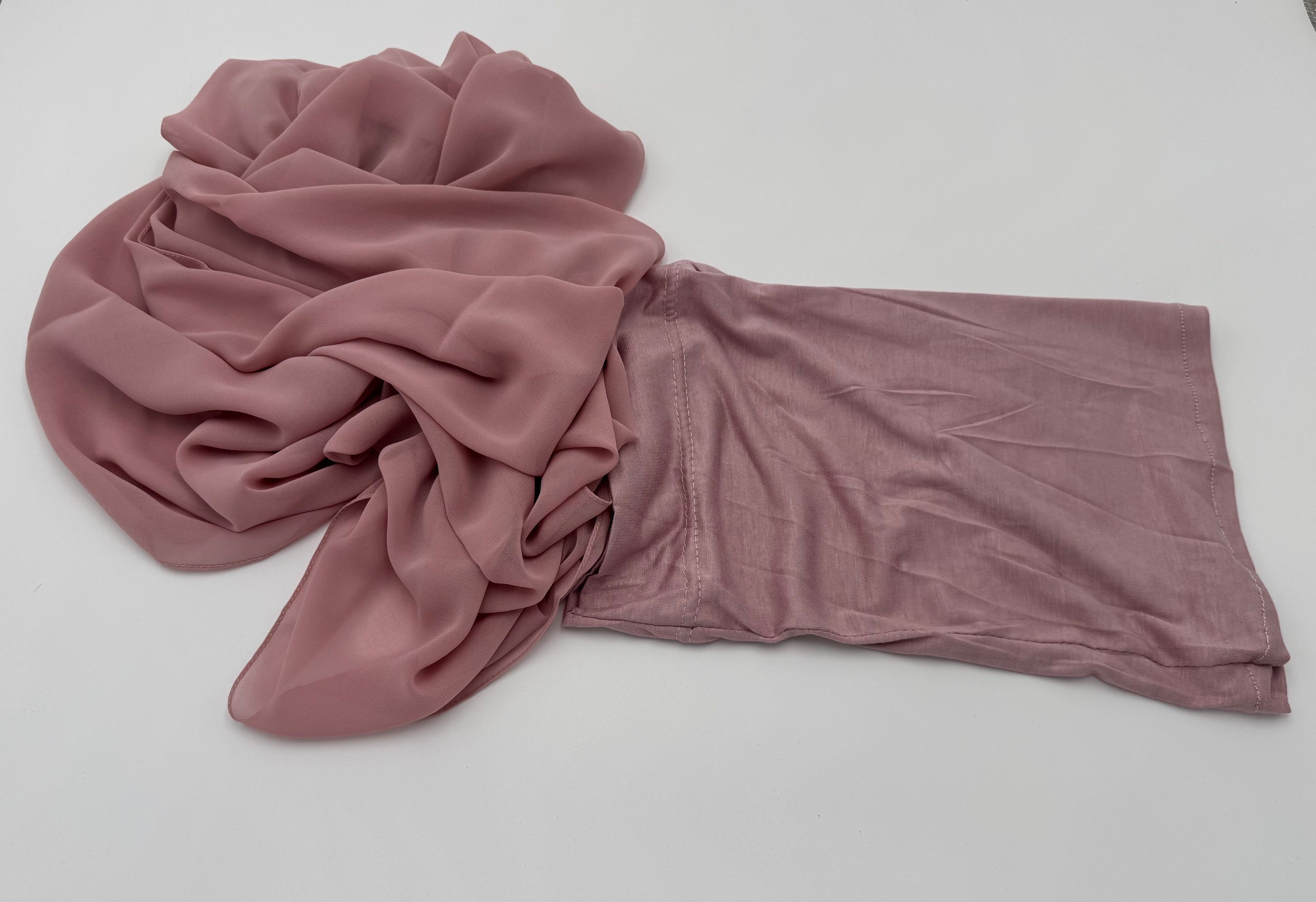 2 in 1 Premium Kuwaiti  chiffon fabric with warm