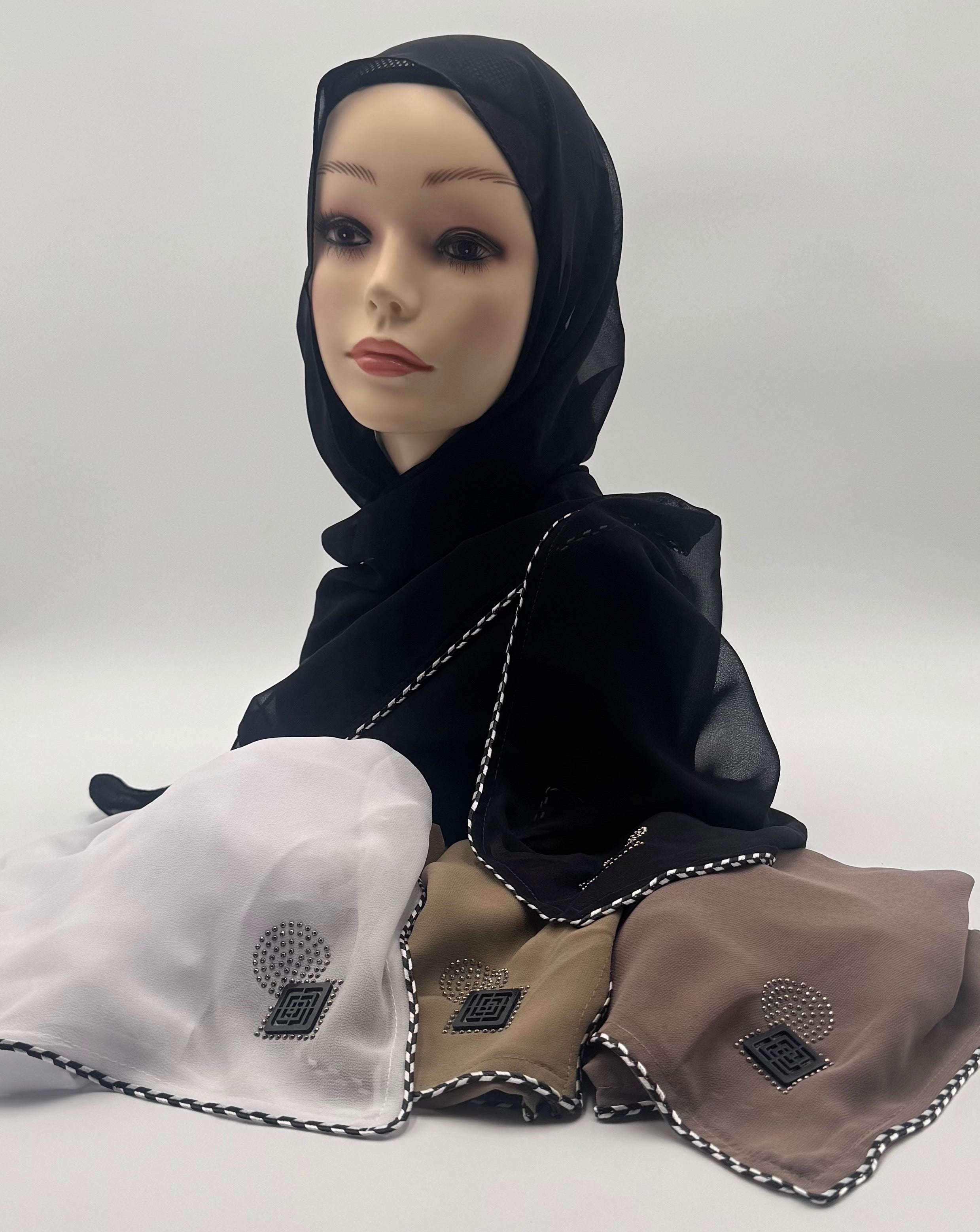 Chiffon Kuwaiti  Zebra Crystal