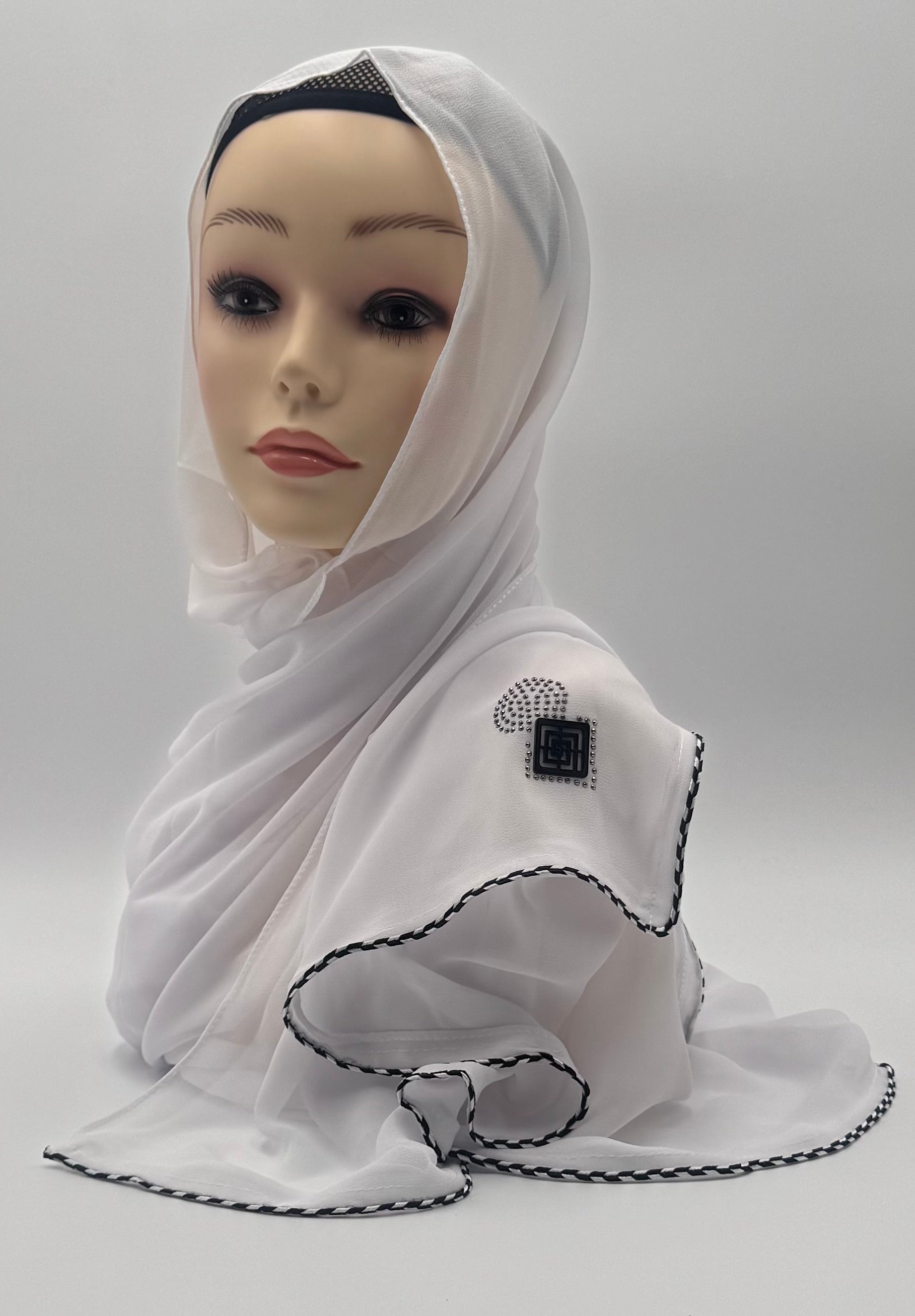 Chiffon Kuwaiti  Zebra Crystal