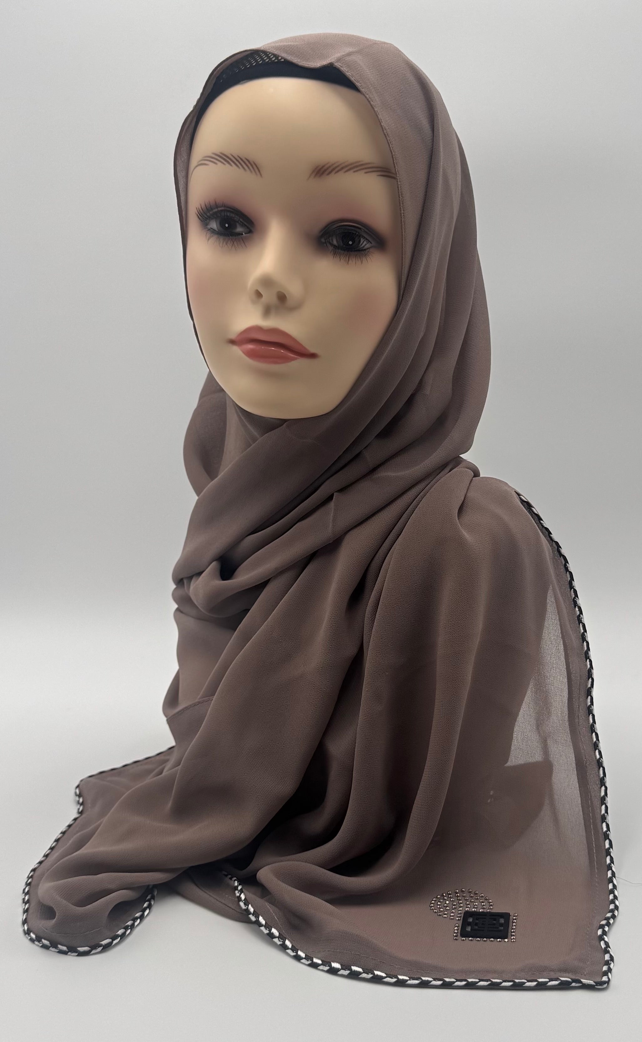 Chiffon Kuwaiti  Zebra Crystal