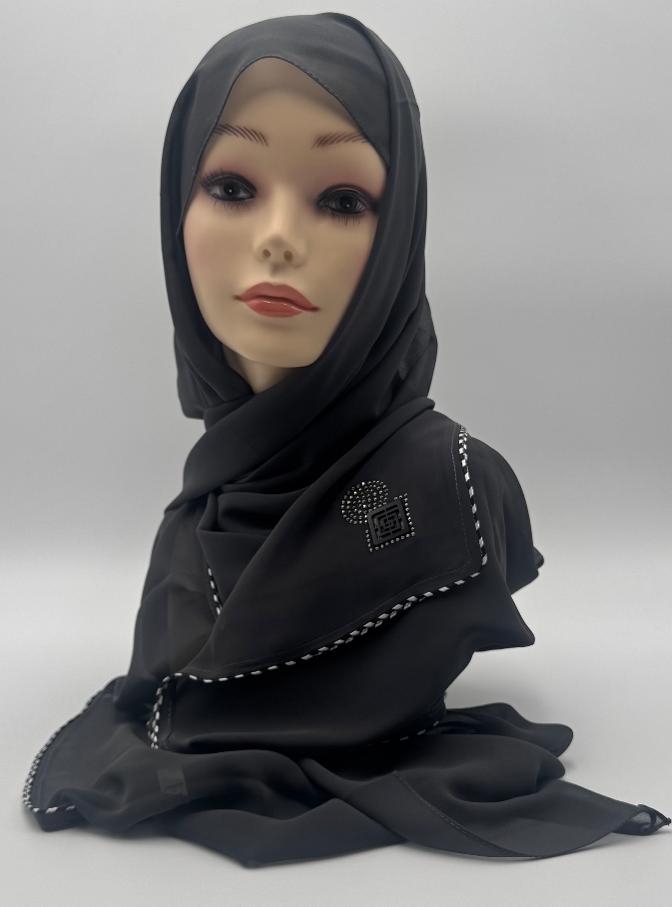 Chiffon Kuwaiti  Zebra Crystal