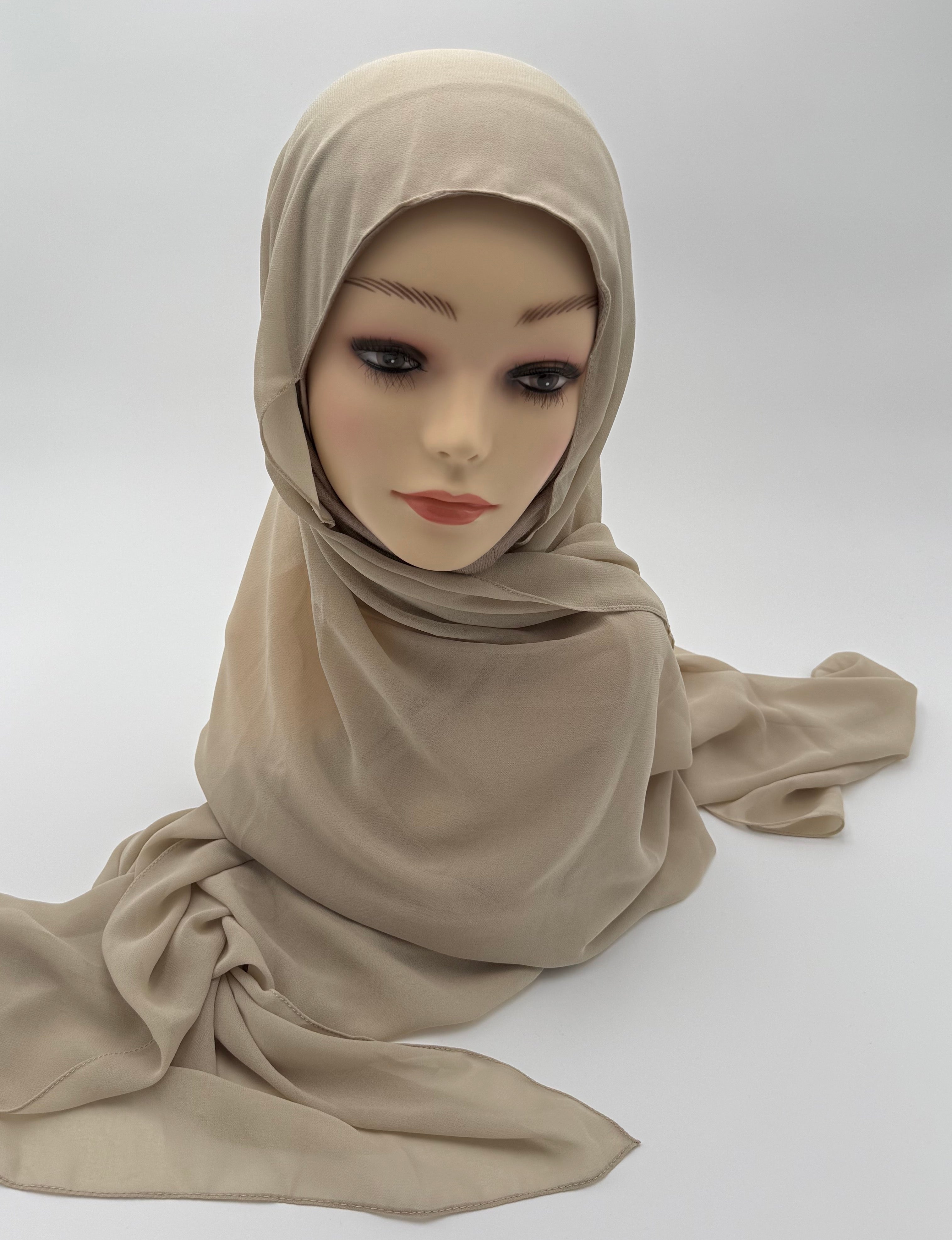 2 in 1 Premium Kuwaiti  chiffon fabric with warm