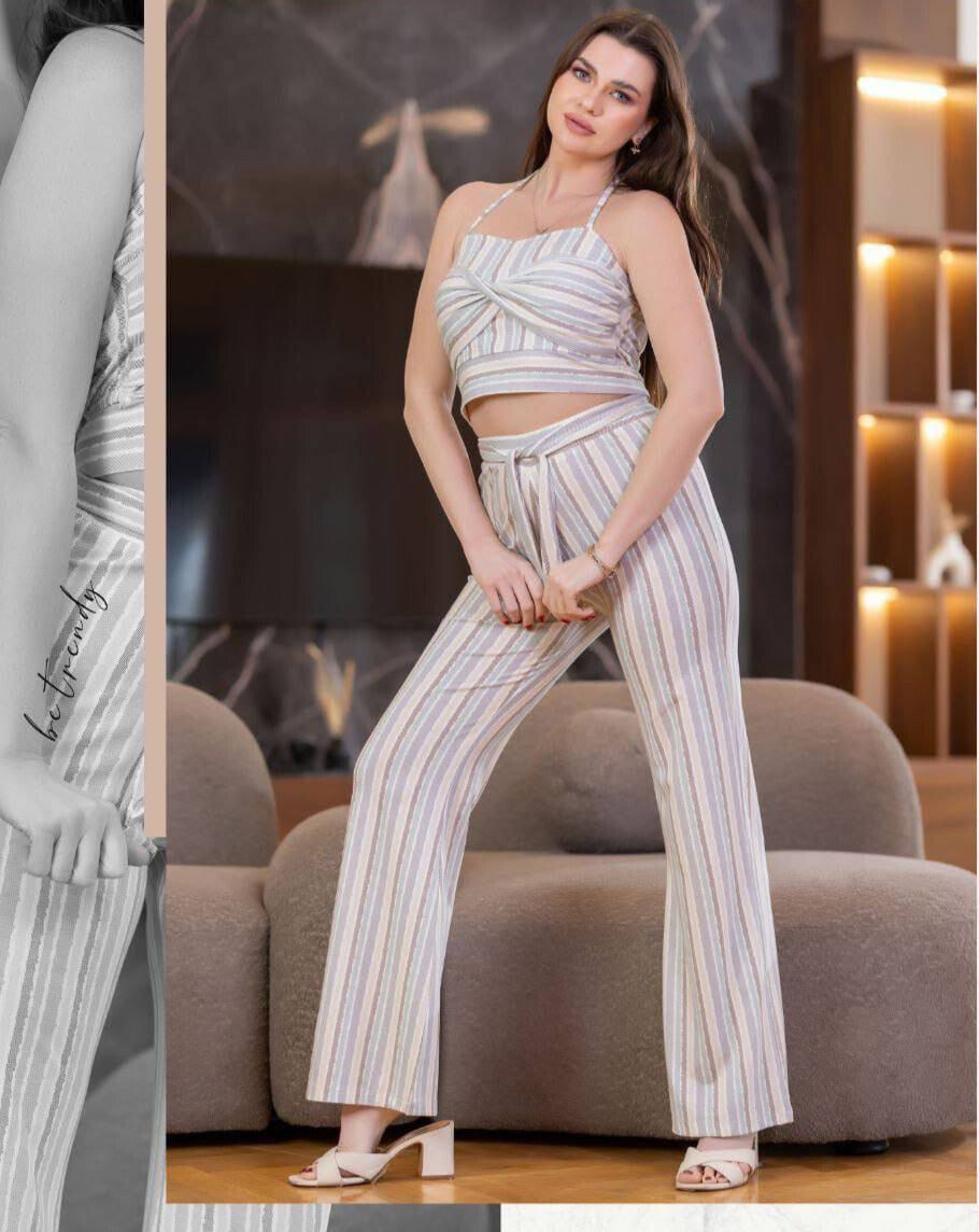 Striped Two-Piece Outfit