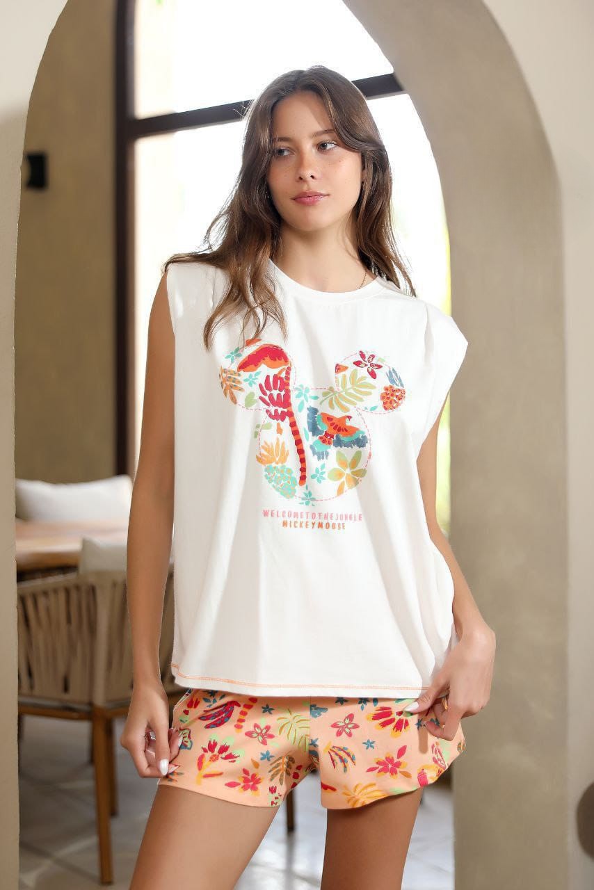 Floral Mickey Mouse