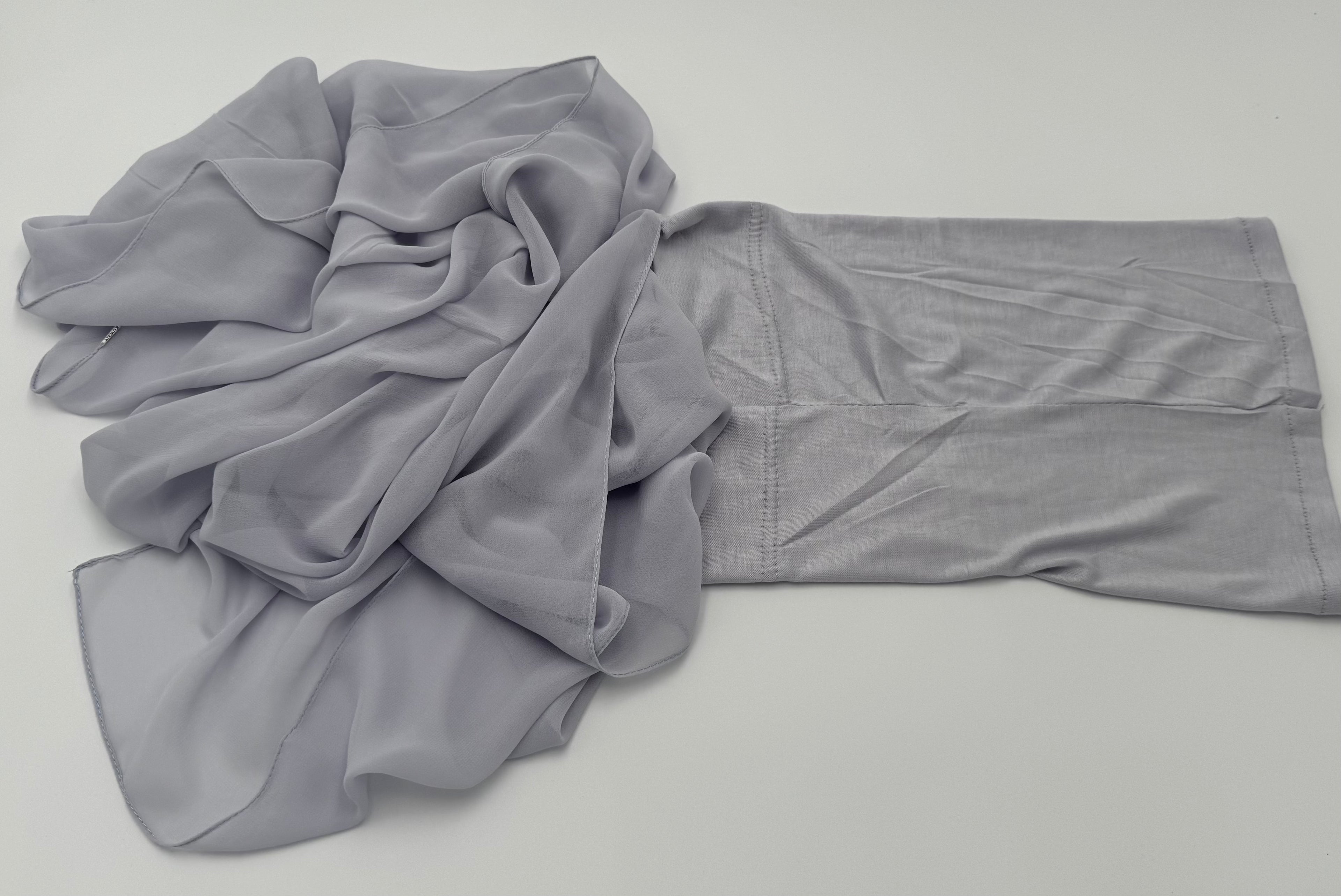 2 in 1 Premium Kuwaiti  chiffon fabric with warm