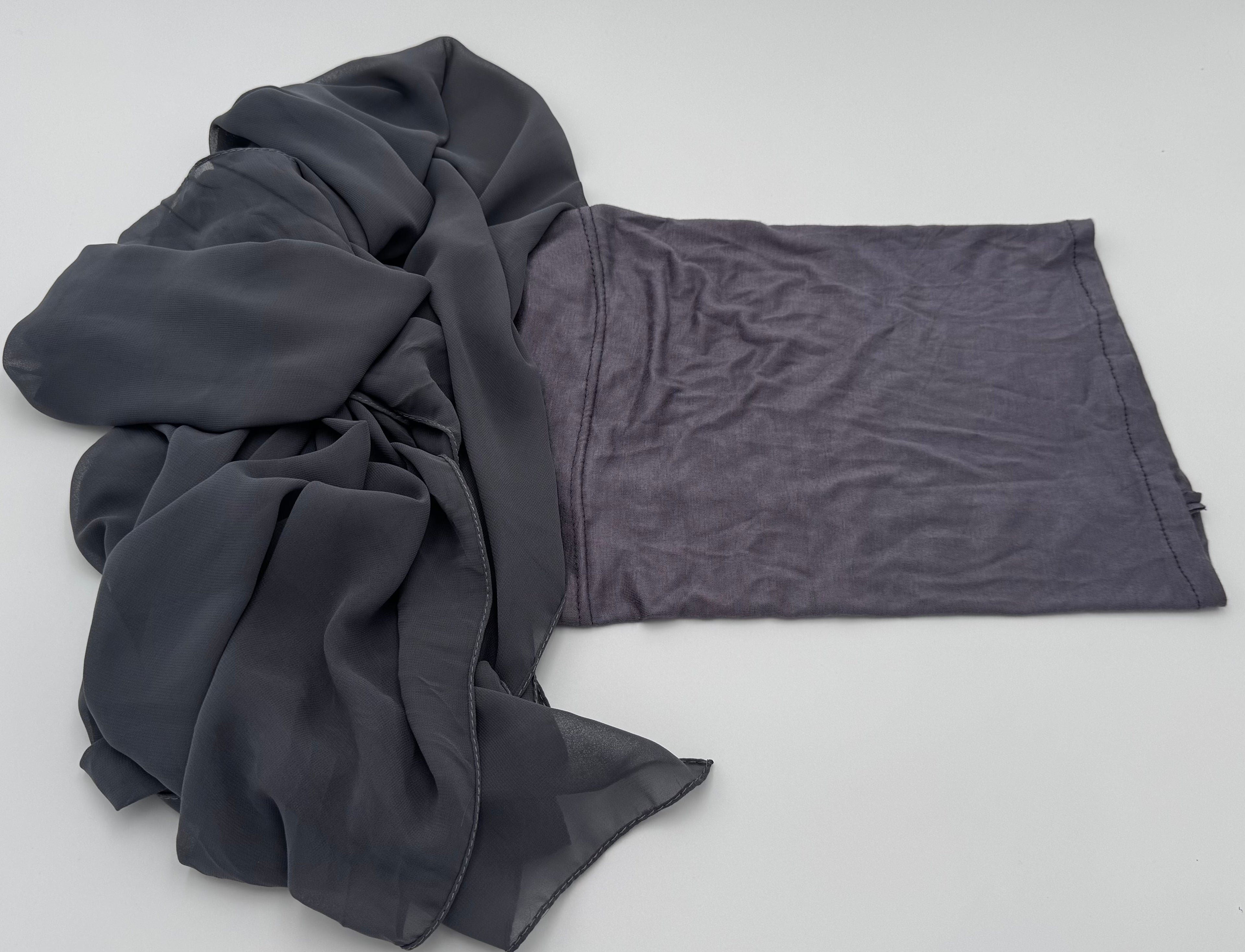 2 in 1 Premium Kuwaiti  chiffon fabric with warm