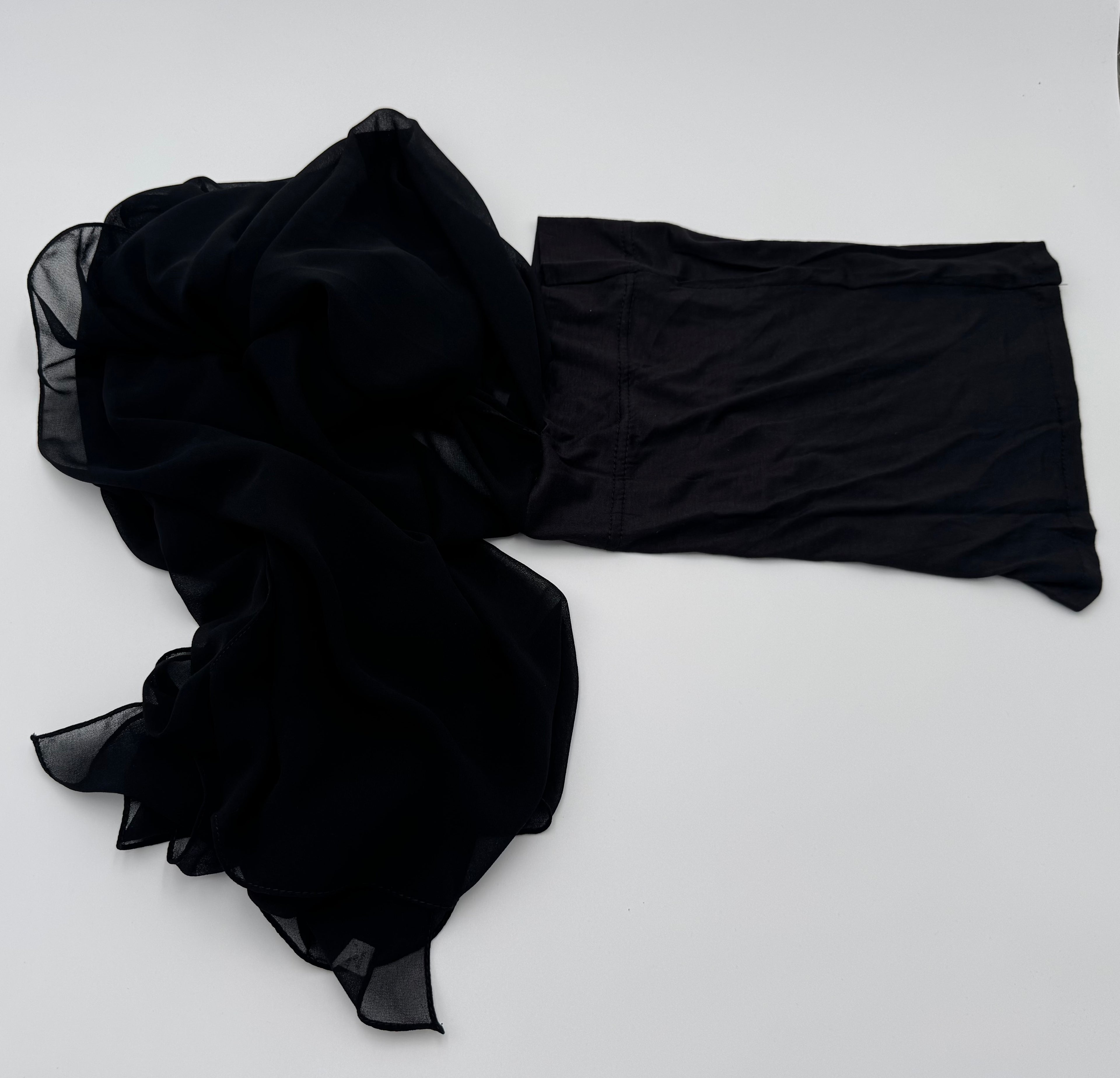 2 in 1 Premium Kuwaiti  chiffon fabric with warm