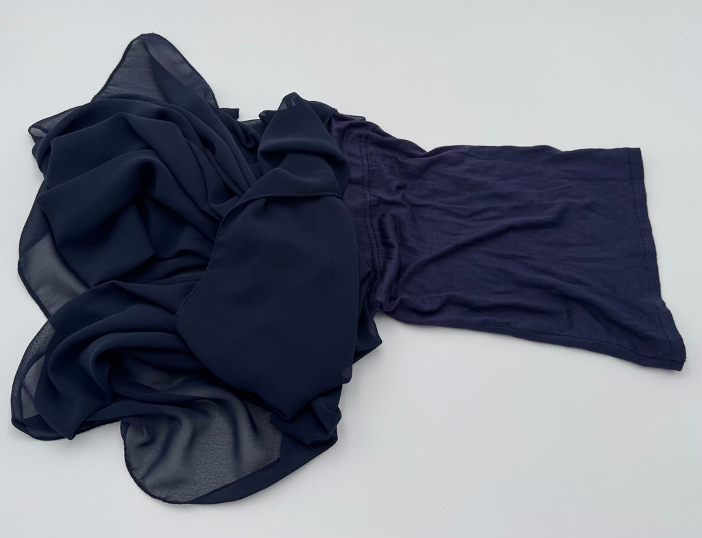 2 in 1 Premium Kuwaiti  chiffon fabric with warm