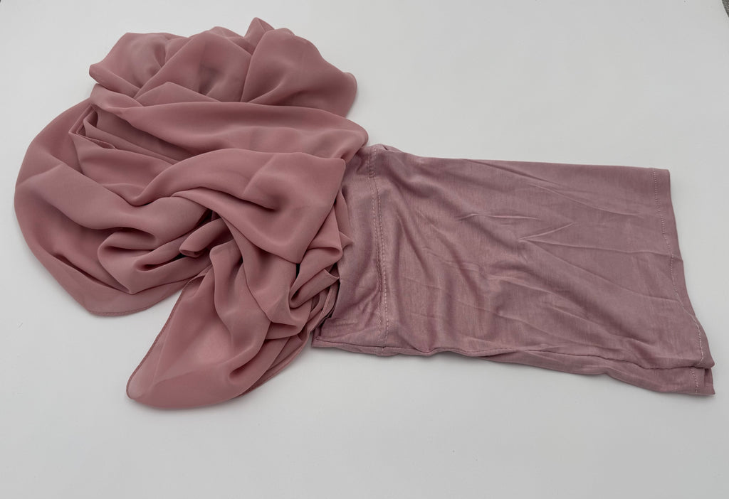2 in 1 Premium Kuwaiti  chiffon fabric with warm
