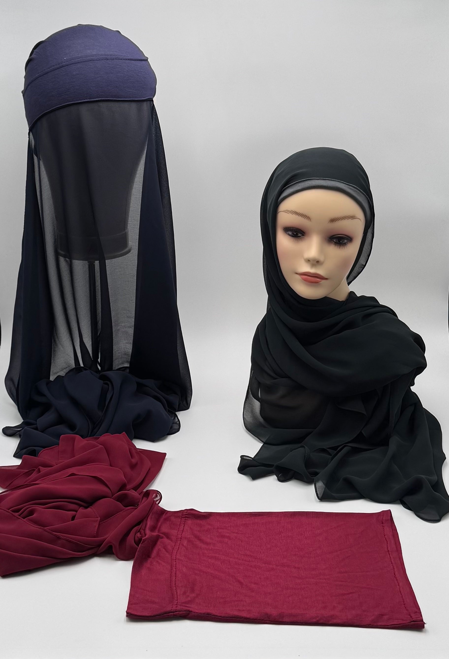2 in 1 Premium Kuwaiti  chiffon fabric with warm