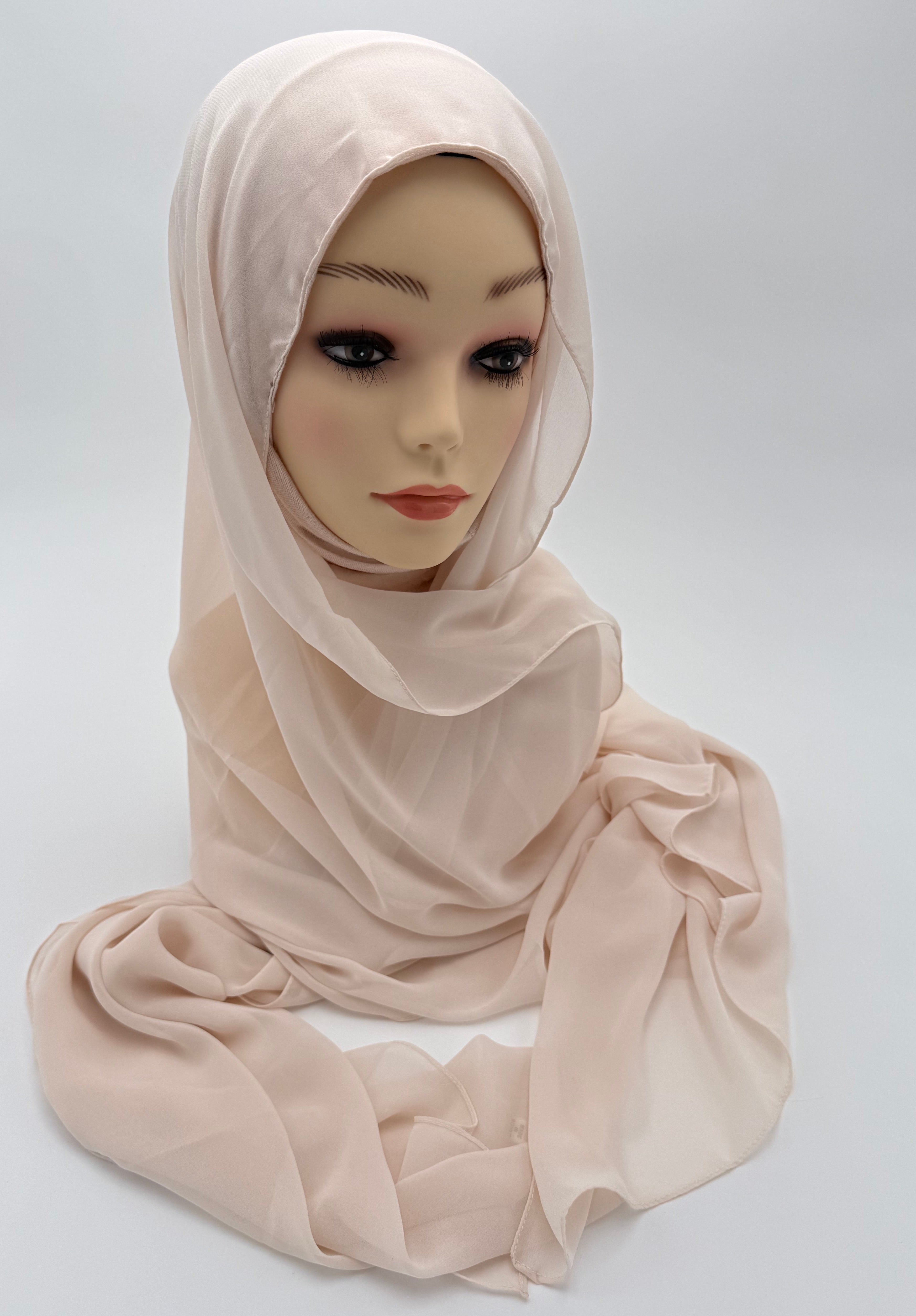 2 in 1 Premium Kuwaiti  chiffon fabric with warm