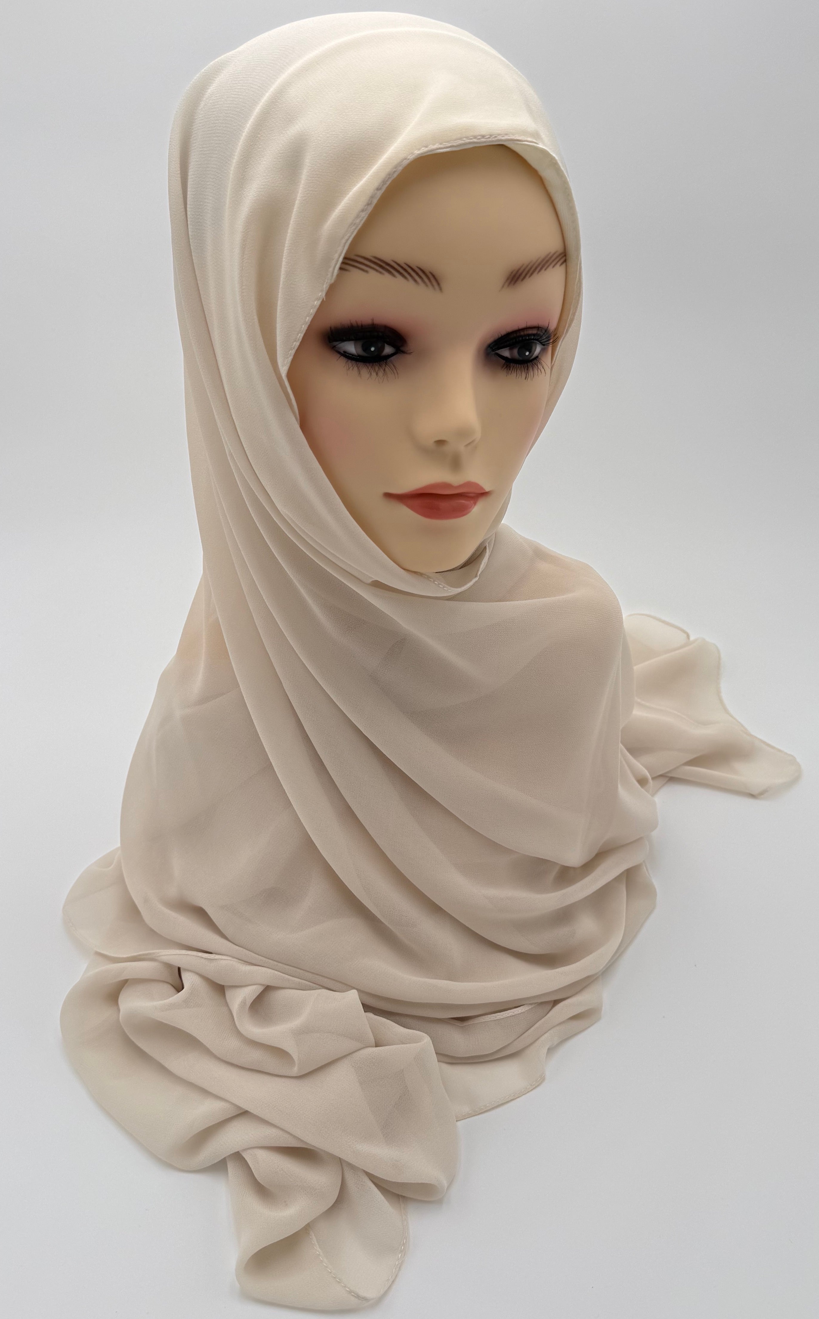 2 in 1 Premium Kuwaiti  chiffon fabric with warm