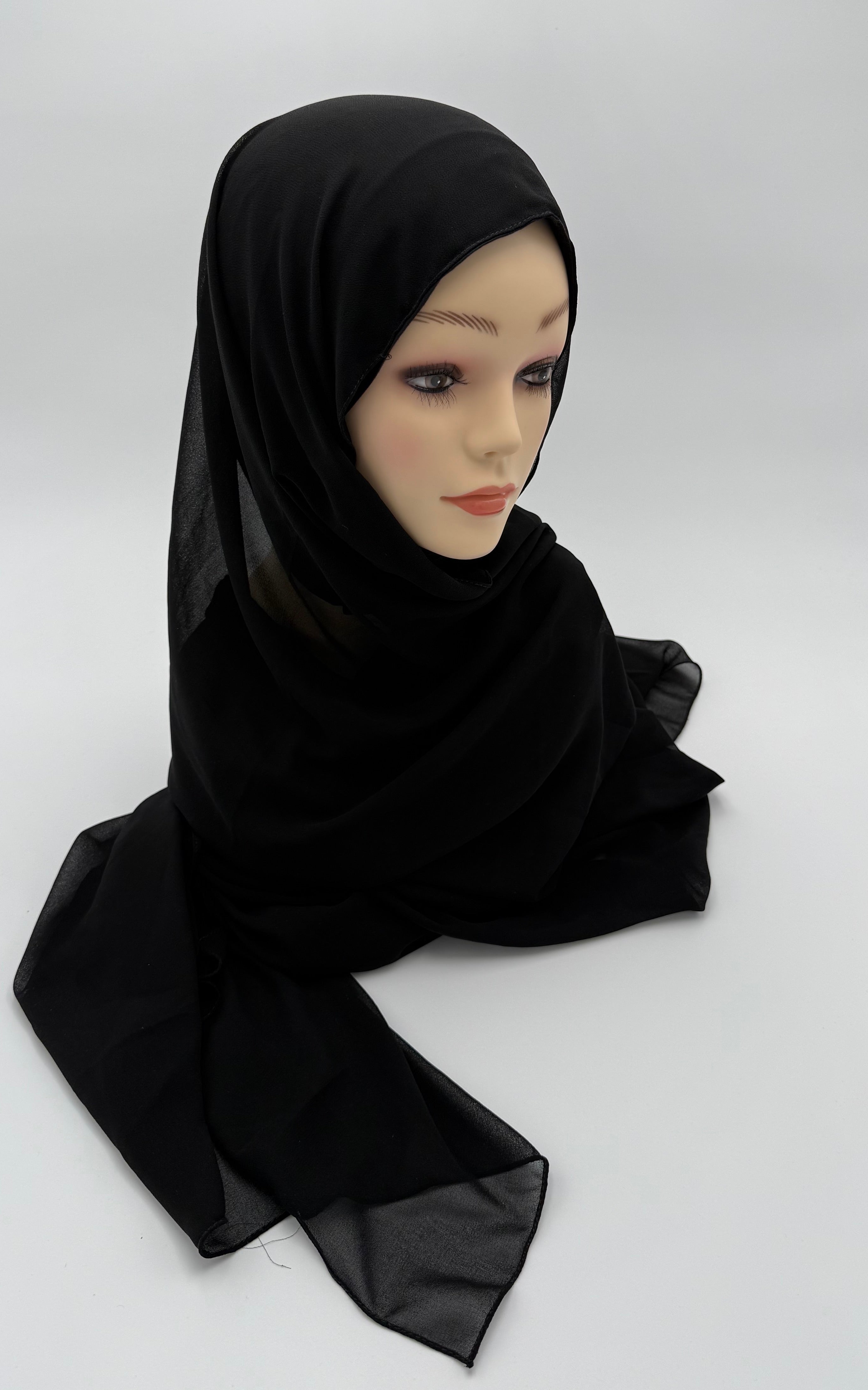 2 in 1 Premium Kuwaiti  chiffon fabric with warm